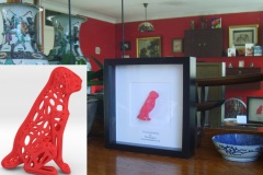 Voronoi-Dog-Sitting-Framed