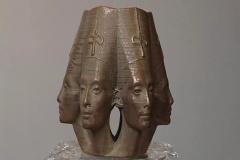 Nefertiti Multi-Faced Circular Array in BronzeFill
