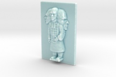 Personalised Triple-Headed Warrior Terracotta Army Caricature