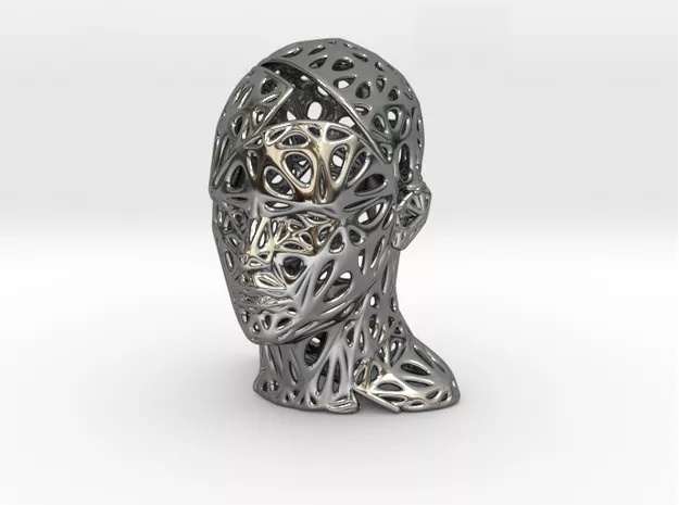 Male-Voronoi-Head-Scale-0.25-Silver