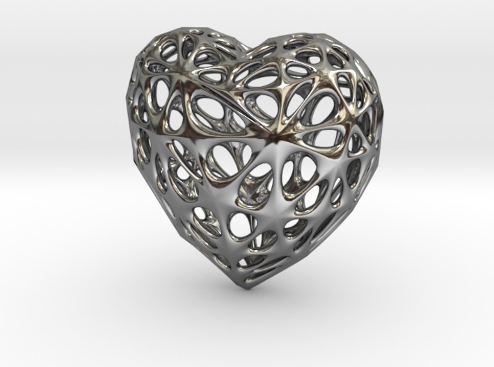 Voronoi-Heart-Silver