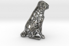 Voronoi-Dog-Sitting-Silver