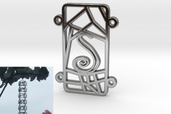 Inkscape-Voronoi-Pattern-004-Bracelet-Personalised-S-Silver