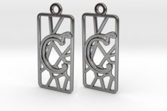 Personalised-Inkscape-Voronoi-Earring-Rectangular