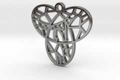 Personalised-Voronoi-Celtic-Knot-3-Leaf-Silver